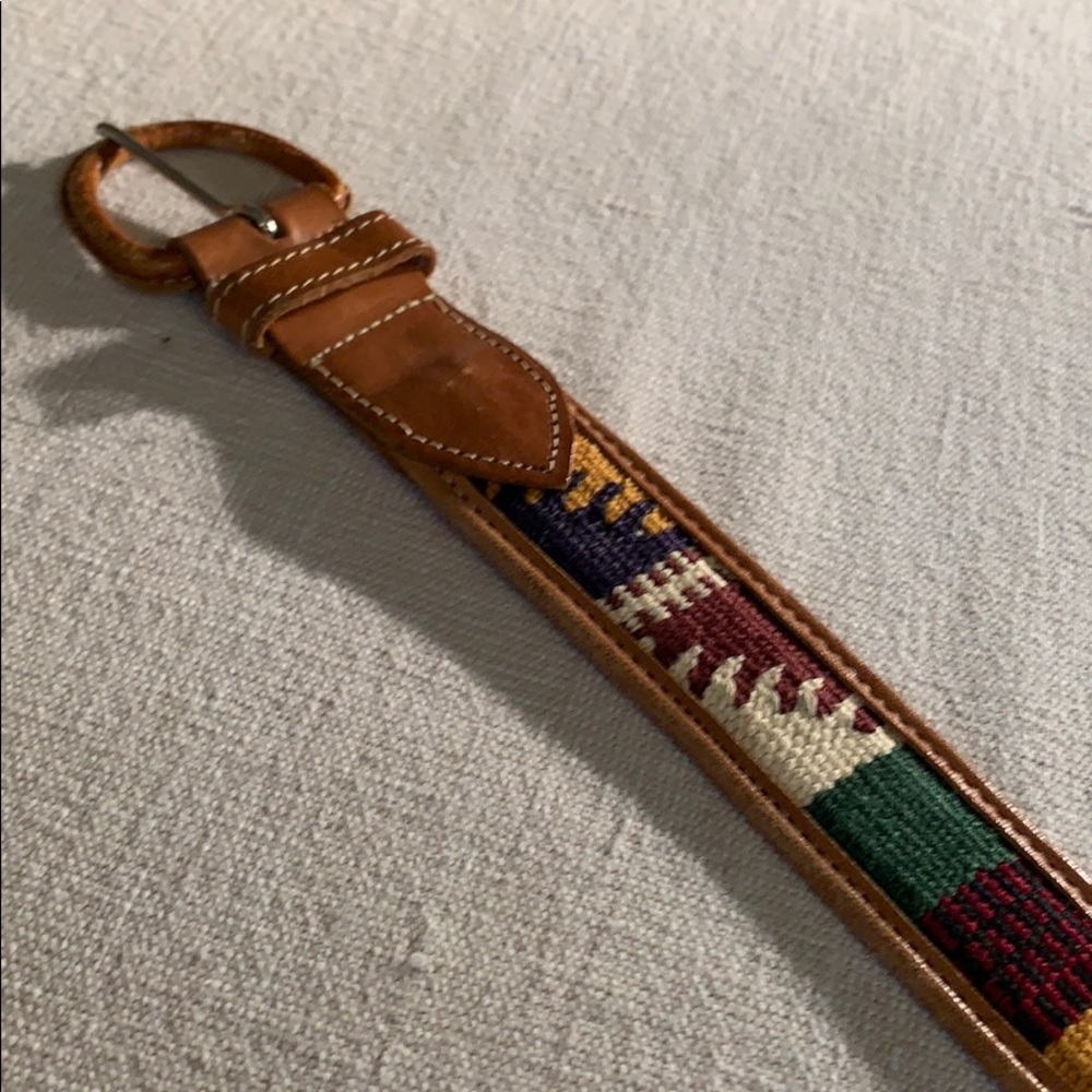 Leather Embroidered Belt